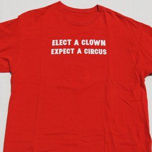 Men's Funny Political T-Shirt Red XL